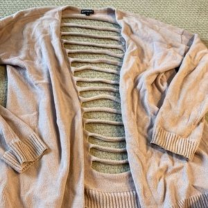 Express open back cardigan sweater M